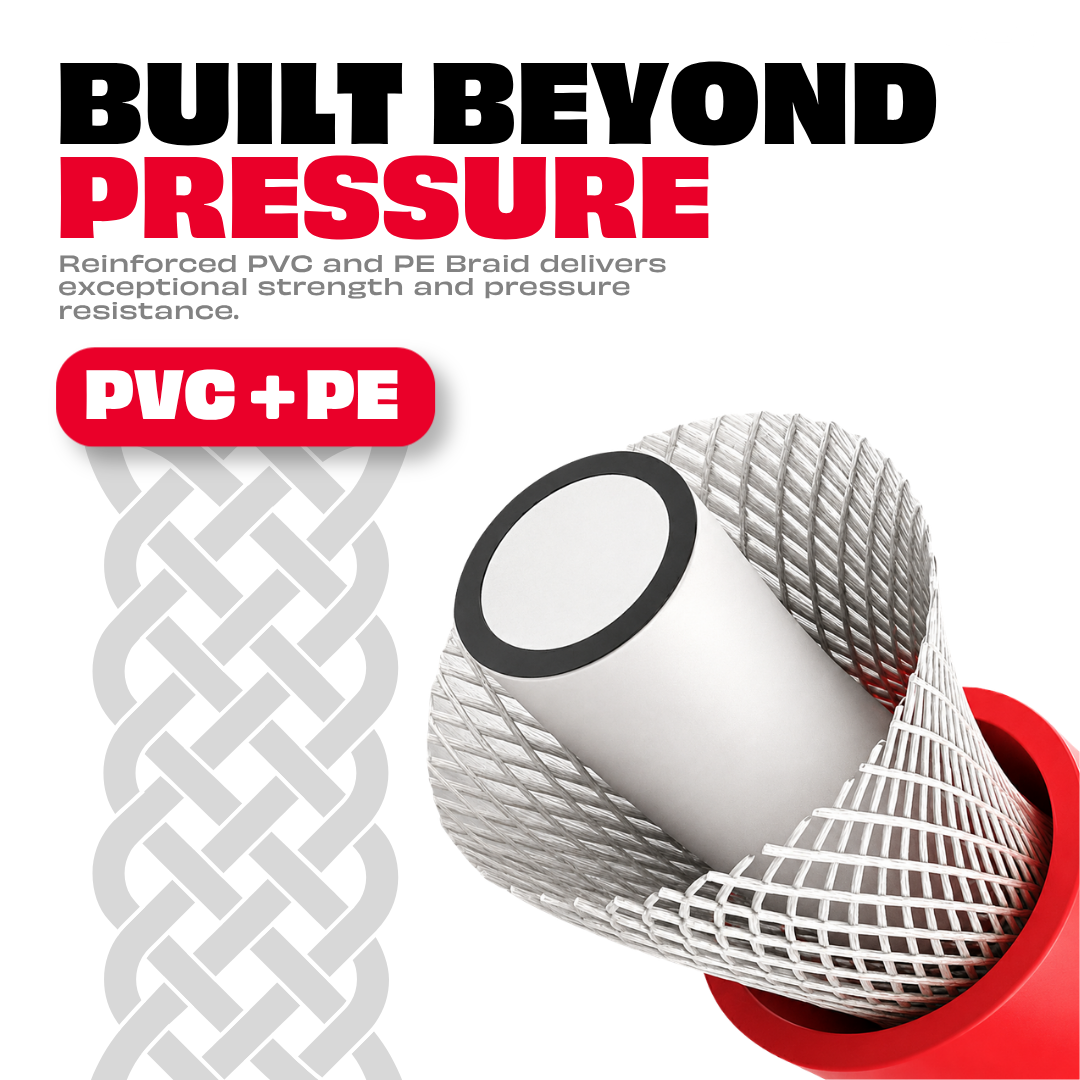 JPT Ultra Heavy-Duty 15MTR Flexible High Pressure Washer Hose Pipe | Standard M22 x 15MM Thread | Up To 450Bar / 6525PSI | PVC + PE Layers Build | Tangle & Kink Free Design