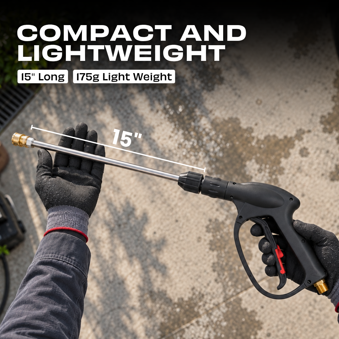 JPT 15-Inch High Pressure Washer Extension Rod / Wand With 1/4-Inch Quick Connector