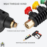 Buy JPT combo 15cm high pressure washer extension wand with 4 spray nozzle tips & quick connector to meet all your pressure washing needs with just one purchase.