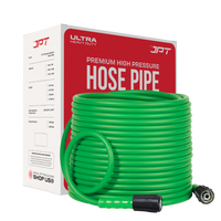 JPT Ultra Heavy-Duty 15MTR Flexible High Pressure Washer Hose Pipe | German Standard M22 x 15MM Thread | Up To 600Bar / 8700PSI | Double PVC Layers Build | Tangle & Kink Free Design
