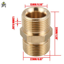 Buy the JPT heavy duty m22 15mm metric male thread fitting pack of 2, made from premium solid brass, handle up to 5000 PSI pressure. Buy Now