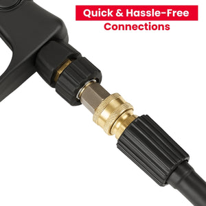 JPT Heavy-Duty Quick Connect Pressure Washer Hose Adapter Set |  M22-15mm to 3/8
