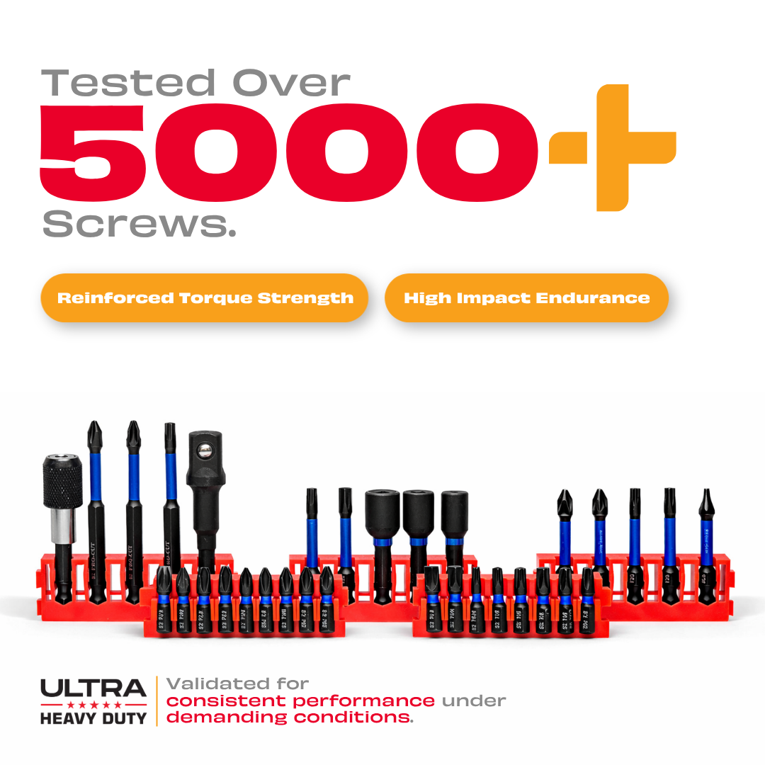 JPT 31-Piece Impact Driver Bit Set | S2 Taiwan Steel Impact Rated Bits with Phillips, Torx, Hex & Nut Driver | Includes Bit Holder & Socket Adapter | For Drill & Impact Driver | Ultra Heavy Duty