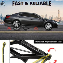 JPT Professional Folding Jack, Car Tire Replacement Tool, Jack with A Load-Bearing Capacity of 2 Tons, Used for Manual Scissor Jacks in Many Cars and RVs, Comes with A Long Handle Labor-Saving Wrench