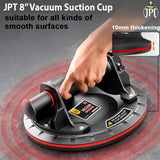 JPT Suction Cup 8-Inch Glass Suction Cup Vacuum Lifter with ABS Hand Pump Glass Suction Powerful Suction Cup for Flat Smooth Surfaces with Portable Tool Box Accessories