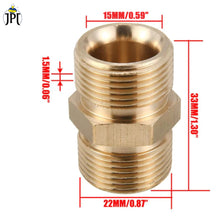 Buy now JPT heavy duty m22-15mm metric male thread fitting, made from premium solid brass, handle up to 5000 PSI pressure, ensures a secure, leak-free connection.