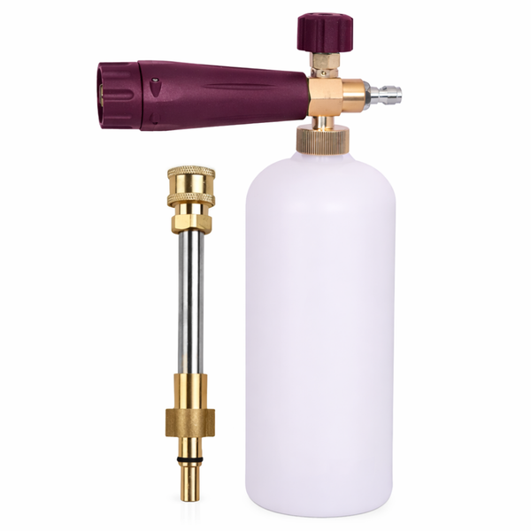 JPT Heavy Duty Car Shampoo Foam Gun | 70 Bar Power | 1000 PSI Pressure | 2.0 Gallons Per Minute | 1-Litre Capacity | Bosch Pressure Washer Adapter Included