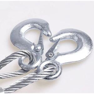 JPT Heavy Duty Steel Winch Cable, 3/8 x 13ft Wire Rope with Hook, 11,023 lb Breaking Strength - Ideal for Tow Trucks, Rollbacks, Cranes, and Wreckers (Silver)