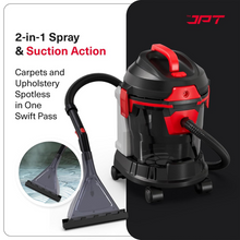 Buy now the JPT Pro Series wet & dry carpet vacuum cleaner featuring 1400w motor, advanced spray extraction function and 4.5L clean water tank. Buy Now