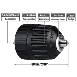 Buy the JPT premium quality 10mm clamping capacity keyless drill chuck at the best price online. Get the best collection of drill chuck at the JPT Tools.