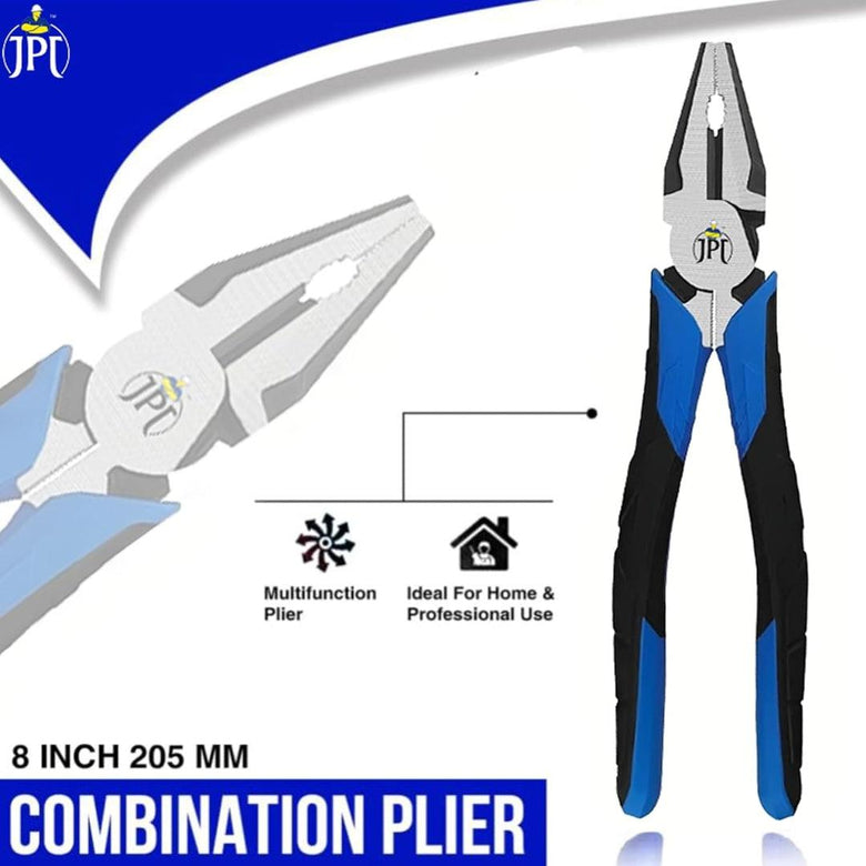 JPT 8-Inch Heavy Duty High-Leverage Cutting Plier for Twisting, Clamping Screws, and Cutting Soft Metals like Copper and Aluminum