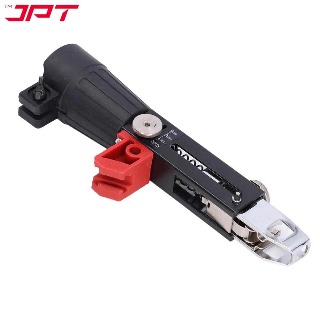 JPT Automatic Chain Nail Gun Adapter – Collated Screw Autofeed Nailing Head for Electric Drill, Heavy-Duty Drywall & Woodworking Nail Gun Attachment with 50-Piece Chain Nails