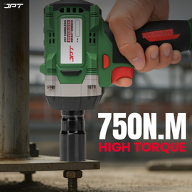 Buy JPT Pro Series cordless impact wrench with 10pcs socket, feature 750nm torque output, 4200rpm speed, 4.0Ah battery, 24 LED light and more at the best price.