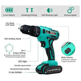 Get the JPT 3/8" impact portable cordless drill machine, featuring28nm torque, 1350rpm, 3 modes, lightweight, keyless chuck, and built-in LED light. Buy Now