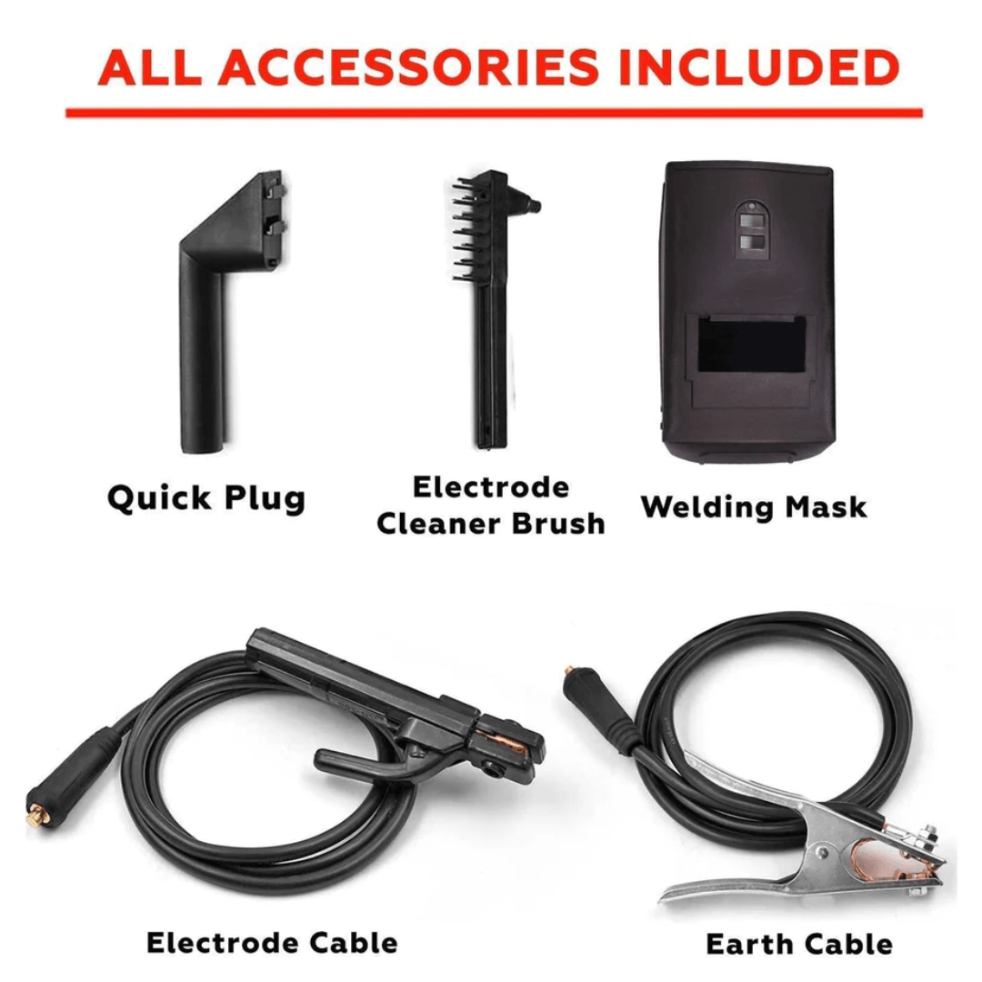 JPT 200Amp MMA / Arc Welding Machine | IGBT with Digital Display | 200A with Hot Start and Anti-Stick | Welding Accessories & Mask
