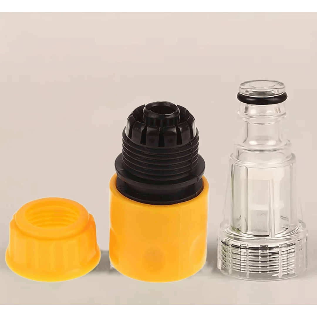 JPT Heavy Duty Universal Inlet Quick Connector & Transparent Inlet Filter Accessory | Compatible with All Pressure Washer Brands | Ideal for High Pressure Washers & Gardening
