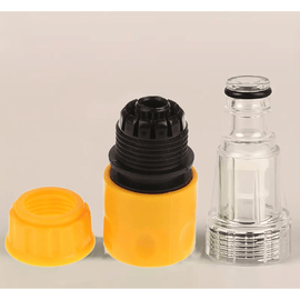 JPT Heavy Duty Universal Inlet Quick Connector & Transparent Inlet Filter Accessory | Compatible with All Pressure Washer Brands | Ideal for High Pressure Washers & Gardening