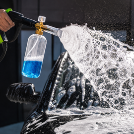 JPT Heavy Duty Snow Foam Cannon | 70 Bar Power | 3000 PSI Pressure | Brass + ABS Nozzle | Adjustable Thick Foam | 5-Piece Pressure Washer Nozzle Set | 1/4" Quick Connector Included