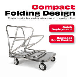 JPT Heavy Duty Steel Metal Platform Trolley | 800kg Capacity with Reinforced Pipe Frame | 90x60 cm Platform | 6” Rubber Wheels | Industrial Warehouse Cart