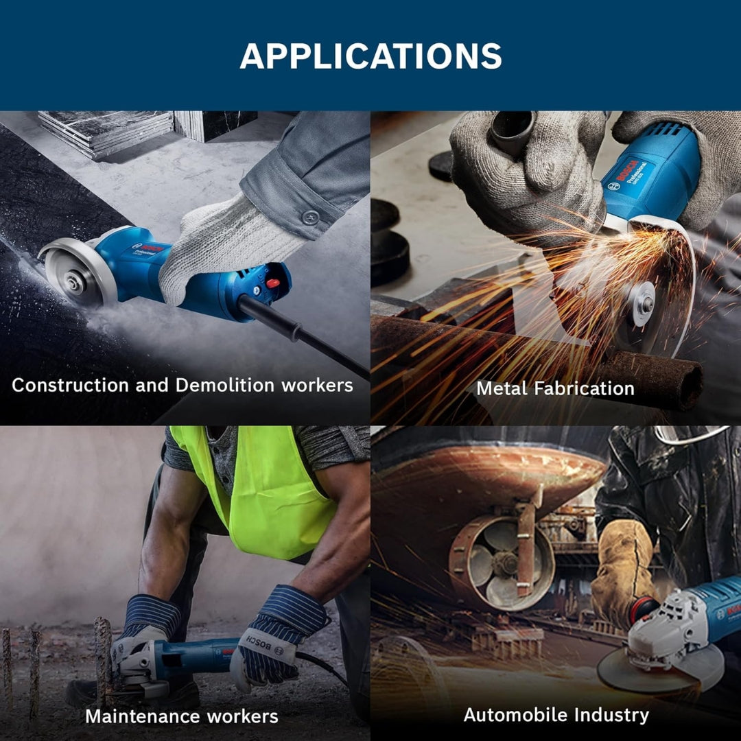 Bosch Professional GWS 600 Angle Grinder | 670W Power | No-load Speed of 11000 RPM | Versatile Cutting and Grinding Tool | M10 Grinding Spindle Thread | 100 mm Disc