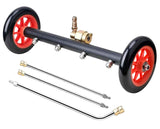 JPT 15" Dual-Function 4-Nozzle Undercarriage Cleaner,Surface Cleaner for Pressure Washer, with 3 Pieces Extension Wand