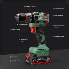 Buy now the JPT Pro Series 21v cordless impact drill machine at the most discounted price online in India. Shop best collection of drill machine for home at JPT