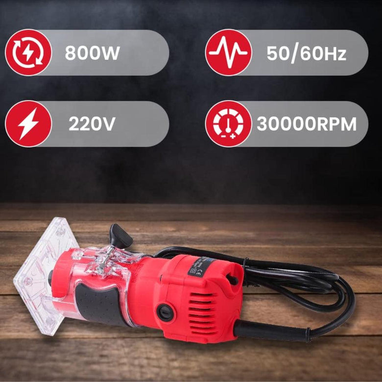 JPT Professional Compact Wood Router Machine | 700W Power | 30,000 RPM Speed | 60hz Frequency | 6.35mm Milling Cutter