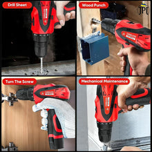 JPT 12V Powerful Cordless Drill Machine | 1350 RPM Speed | 18N.M Torque | 10MM Chuck | 2 Speed Gear | 1500mAh Battery | RENEWED