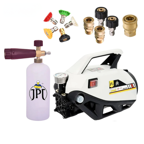 JPT F5 Super Combo — Complete Car Wash Kit with Foam Cannon, 5 Nozzles & Quick Connectors
