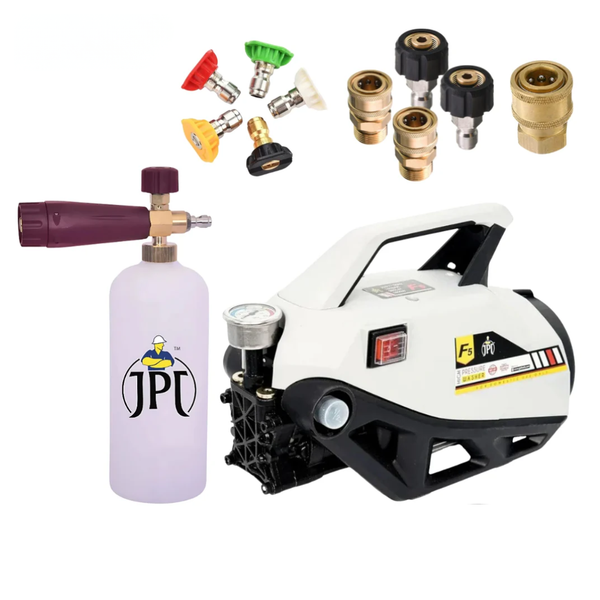 JPT F5 Super Combo — Complete Car Wash Kit with Foam Cannon, 5 Nozzles & Quick Connectors