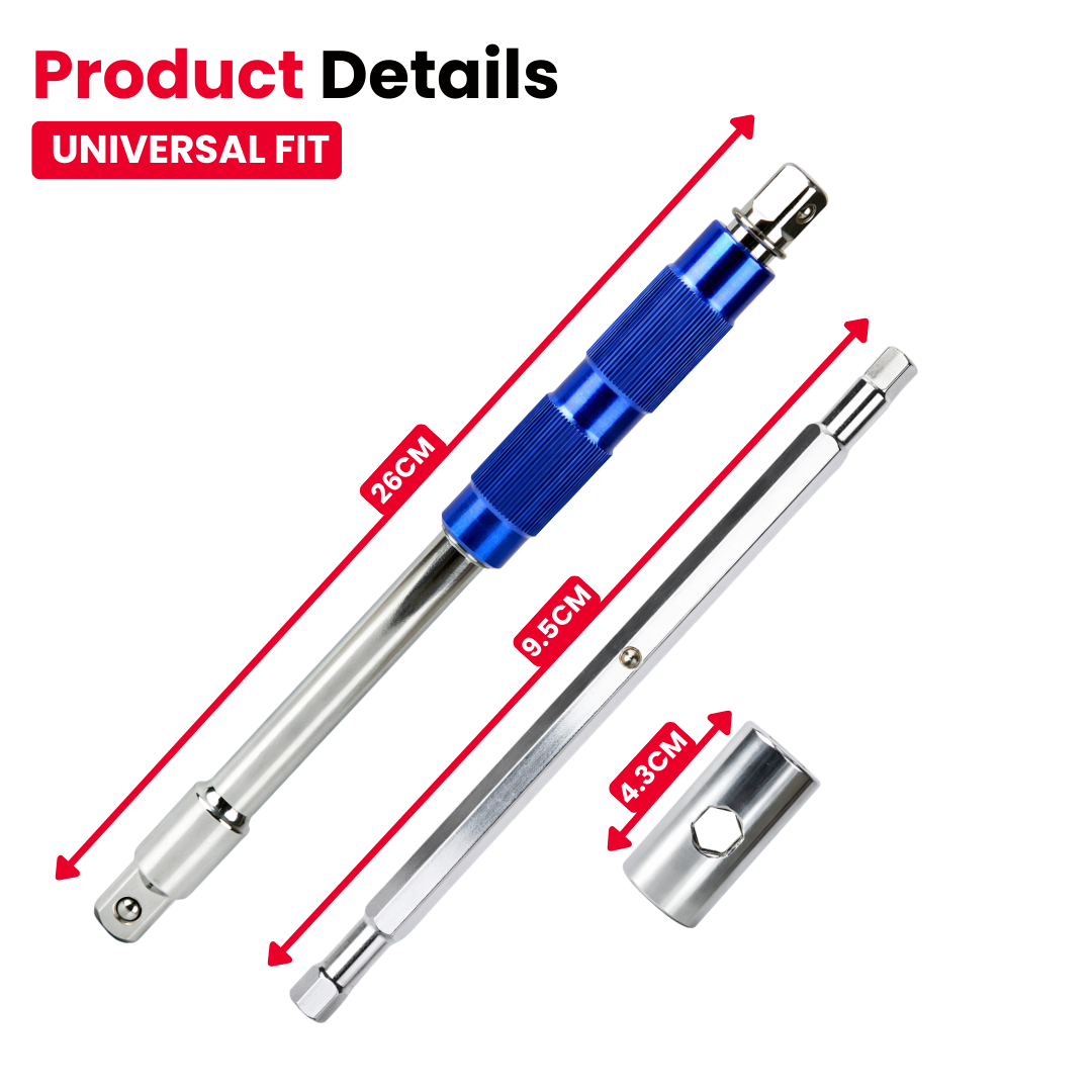 Buy JPT T & L handle socket wrench with 1/2″, 3/8″ & 1/4″ drive compatibility, 360° rotating grip, ball lock design & Cr-V steel for high torque & tight spaces.