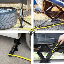 JPT Professional Folding Jack, Car Tire Replacement Tool, Jack with A Load-Bearing Capacity of 2 Tons, Used for Manual Scissor Jacks in Many Cars and RVs, Comes with A Long Handle Labor-Saving Wrench