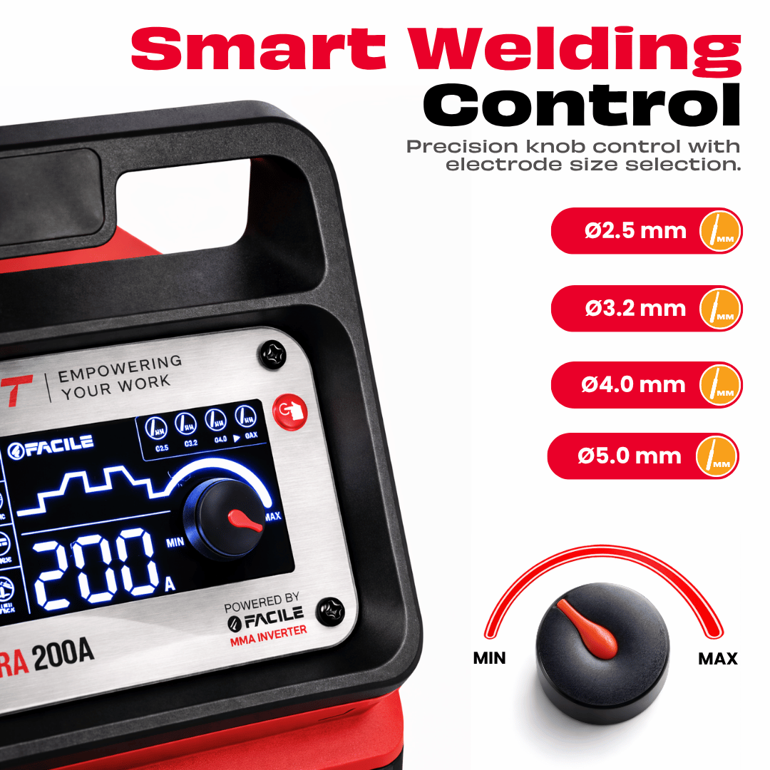 JPT True Output 200A Ultra Heavy Duty MMA Inverter Welding Machine | Lift TIG, Full Digital Display, VRD Safety, Hot Start, Arc Force, Anti-Stick & Fine Tuning Control