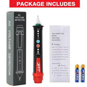 JPT Pro Series Non-Contact Dual Range  (12V-1000V / 48V-1000V) AC Voltage Tester | Tester for Live/Null Wire Detection | Buzzer Alarm & LED Flashlight | Best for Electricians, Technicians, Ad Home Use