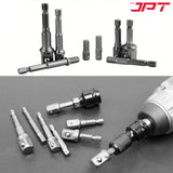 Buy now the JPT 8-piece impact socket adapter set, featuring 1/4" Hex Shank to 1/4", 3/8", 1/2" square drive, CR-V build, and much more all at the best price.