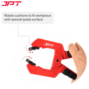 JPT 3 Inch Ultra Heavy-Duty Spring Clamp 80mm Wide Jaw | Reinforced Body with Hardened Steel Spring | 45° Rotating Pads | Strong Grip Woodworking & Carpentry Clamp for Workshop & DIY Use