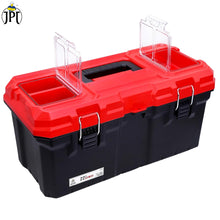 Buy JPT Pro Series 22-inch heavy-duty plastic tool box, featuring transparent organizers, a removable tray, a dustproof, and water-resistant seal at best price.