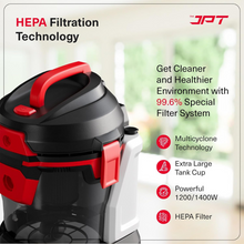 Buy now the JPT Pro Series wet & dry carpet vacuum cleaner featuring 1400w motor, advanced spray extraction function and 4.5L clean water tank. Buy Now