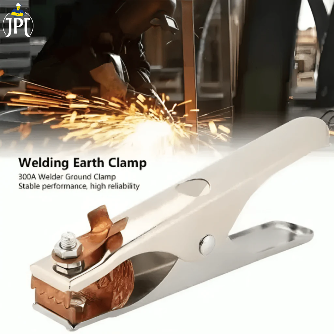 JPT Heavy Duty 300 Amp Welding Earthing Clamp, Suitable for MIG MMA TIG ARC Welder and Cutter Machine