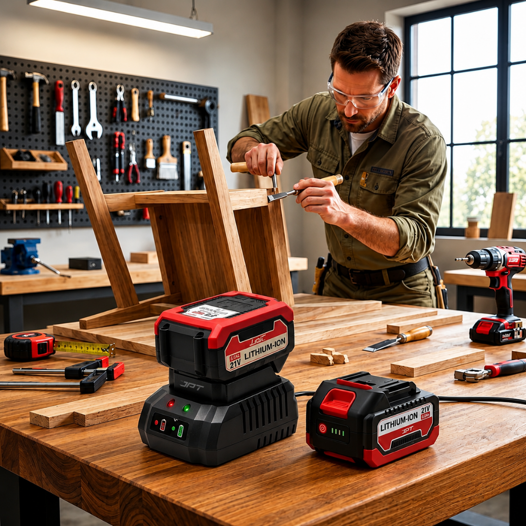 JPT Cordless Power Tool Charger 18/21V, True 2A Output, Ultra Heavy Duty