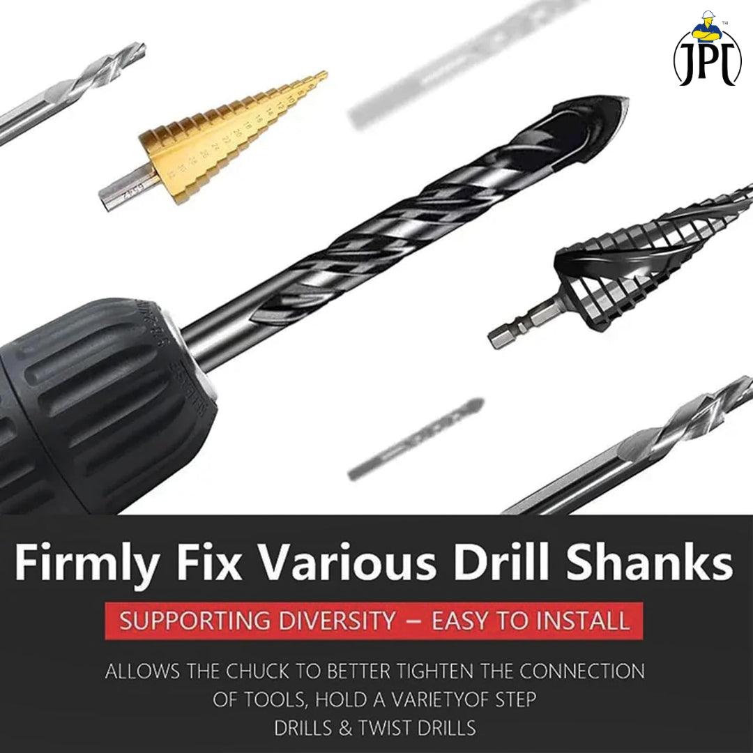 JPT Heavy Duty 10MM Clamping Capacity Keyless Drill Chuck | 3/8-24UNF Mount for Forward and Reverse Cordless & Electric Drill Machine