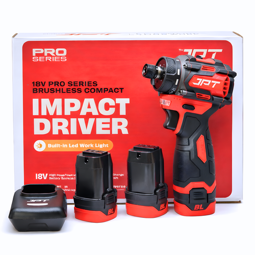 JPT 18-volt Pro Series Cordless Impact Driver | 160N.M Torque | 0-4500RPM Speed | 1/4-Inch Hex Shank | 3-Speed Variable | Brushless Motor | 6-Months Warranty Alternative View