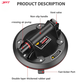Buy now the JPT 8-inch glass suction cup vacuum lifter, featuring maximum 200kg load capacity and perfect for moving glass, tile, stone, and more.