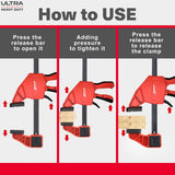 Buy now the JPT Pro Series ultra heavy duty 57" clamp. This product offer you 2-in-1 functionality, high pressure clamping, quick release trigger, and much more