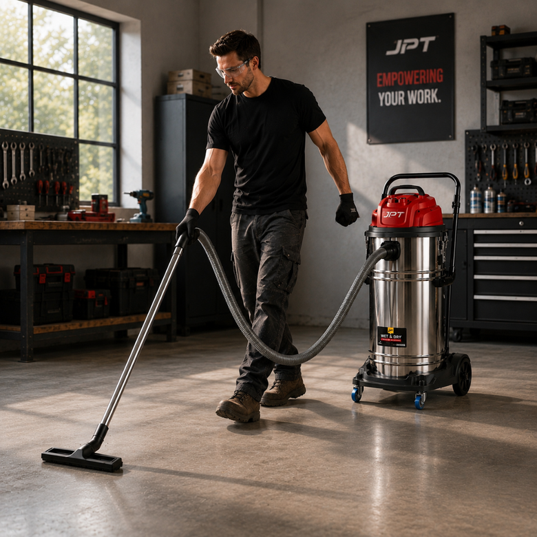 JPT Heavy Duty Commercial 70LTR Vacuum Cleaner | 3000W Double Motor | 28 KPA Suction Power | 70L SS Container | 99.6% HEPA Filtration | Clean Wet & Dry Messes Of Home & Industrial