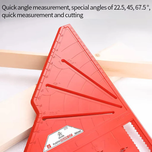 JPT 22.5°, 45°, 67.5° Multi-Angle Measuring Carpenter Square Marking Tool | ABS Plastic Build | High Precision Angle Guide | Built-in Pencil Holder | For Carpentry, Woodworking, Construction