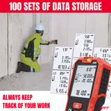 Buy JPT 50M Digital Laser Distance Meter with distance, area, volume & indirect height calculation — ideal for site engineers, contractors & interior projects.