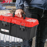 Buy JPT Pro Series 19" heavy-duty tool box, featuring two transparent lid, one removable tray compartment, dustproof & waterproof seal design, and more. Buy Now
