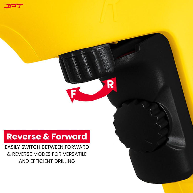JPT Heavy-Duty Electric Drill Machine | 13MM Chuck | 650W Motor | 3000RPM Speed | 12-Speed Selection | Drilling & Impacting Modes | Forward & Reverse | Auto-Lock Button | Drill Machine for Masonry, Steel & Wood Drilling