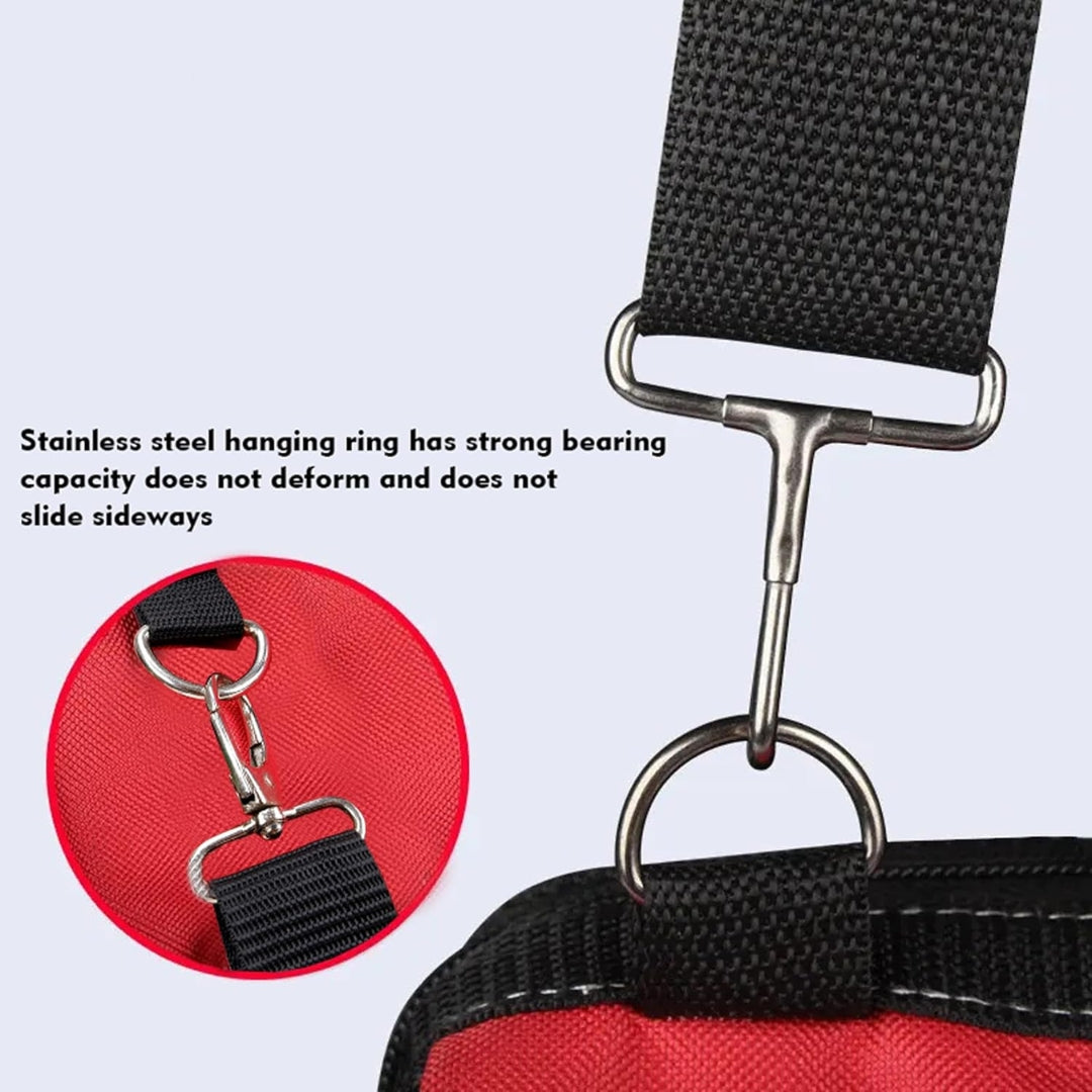 Buy now the JPT 16-inch heavy-duty waterproof tool bag, featuring Oxford cloth build, waterproof design, spacious 18-pockects, secure closure, and more. Buy Now